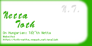 netta toth business card